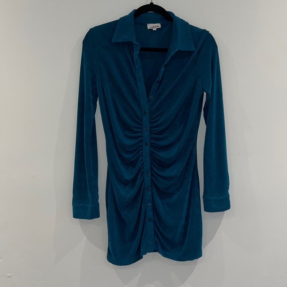 SALE-$19-theNow- long sleeve shirt dress